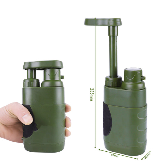 Outdoor Personal Water Purifier, Camping Portable Filter Survival Drinking Fountain, Outdoor Water Purifier - Saber Survival
