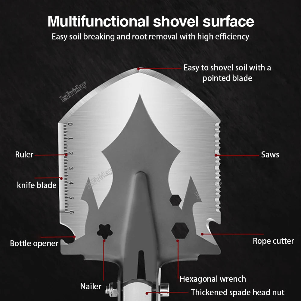 Multifunctional Tool - Shovel, Knife, Spear