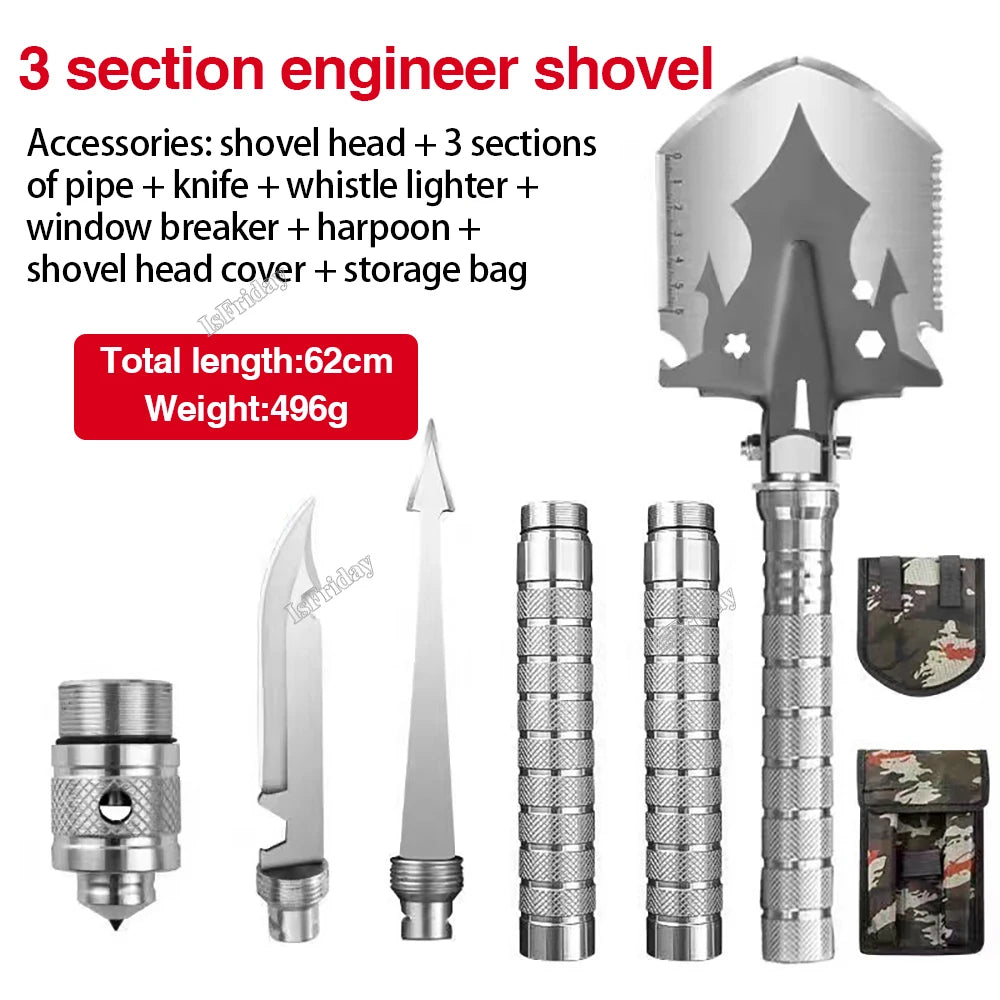 Multifunctional Tool - Shovel, Knife, Spear